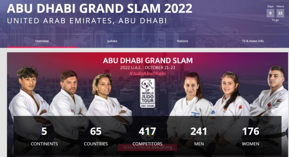 Иштироки 11 ҷудокори тоҷик дар “Abu Dhabi Grand Slam 2022”